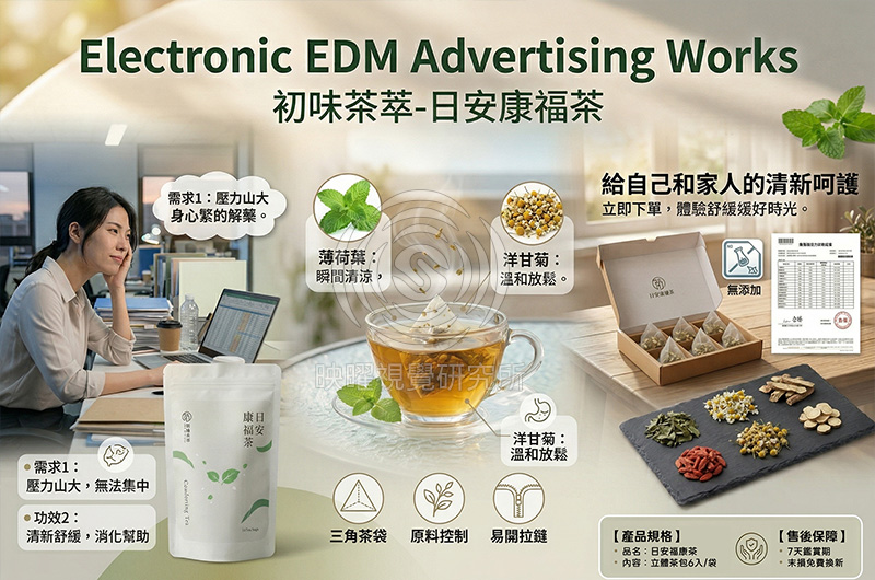 日月潭茶葉茶包高轉換率商品主圖設計，適合蝦皮、Momo、pchome、酷澎電商平台